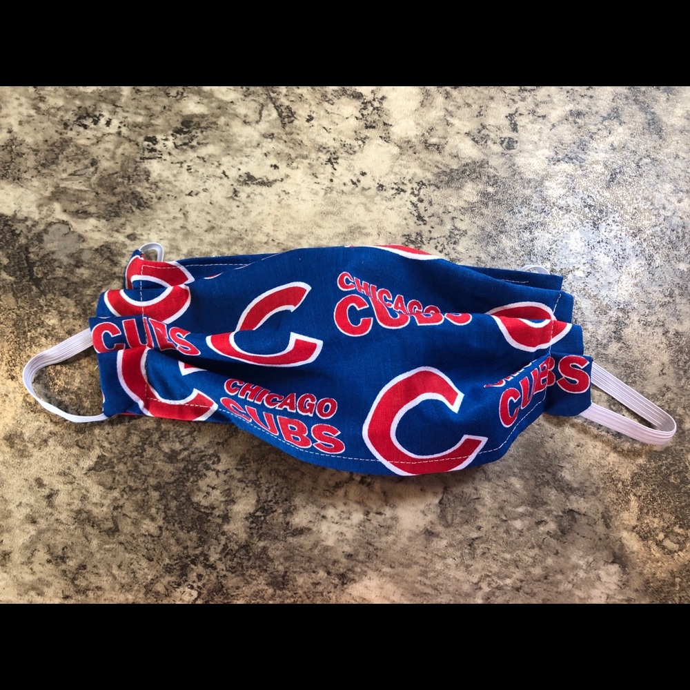 Handmade Chicago Cubs Double Sided Face Mask